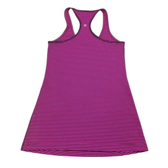 LULULEMON Cool Racerback Sz 4 Hyper Stripe Raspberry Glo Light / Plum - Picture 7 of 9
